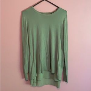 Layered Green Flouncy Blouse